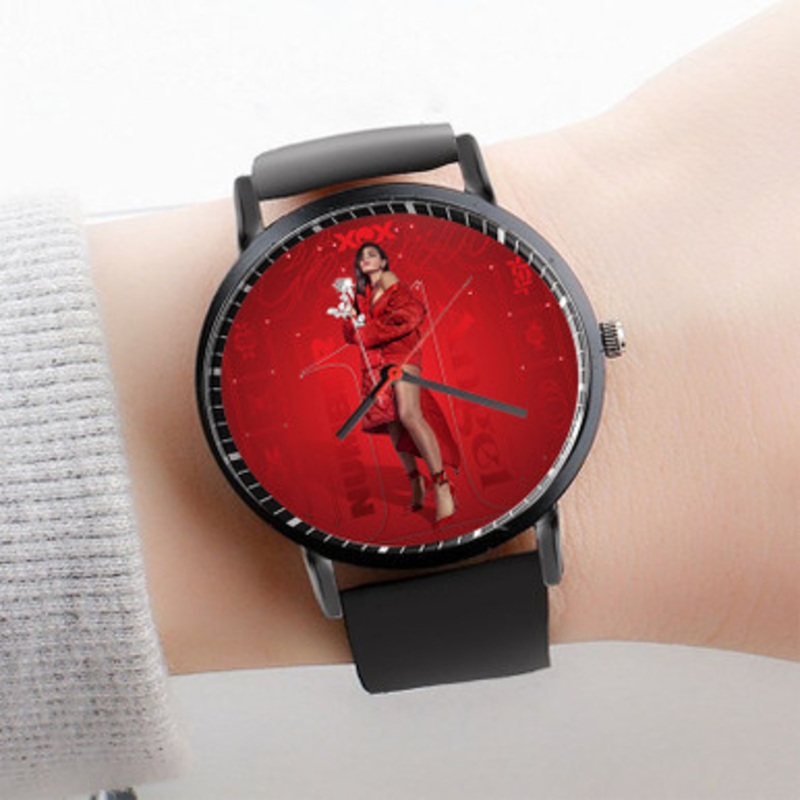 Pastele Charli XCX Number 1 Angel Watch Custom Unisex Black Quartz Watch Premium Gift Box Watches