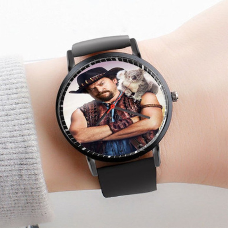 Pastele Danny Mc Bride Crocodile Dundee Watch Custom Unisex Black Quartz Watch Premium Gift Box Watches