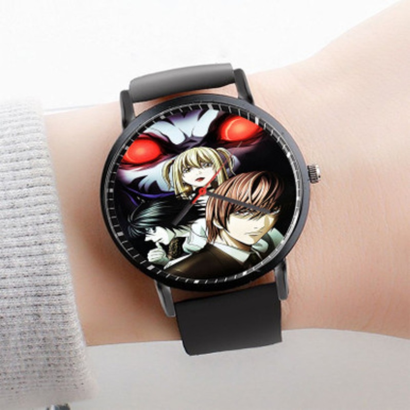 Pastele Death Note Anime Watch Custom Unisex Black Quartz Watch Premium Gift Box Watches