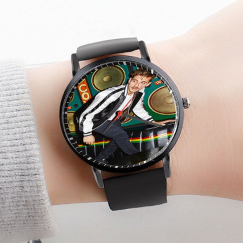 Pastele Flume Watch Custom Unisex Black Quartz Watch Premium Gift Box Watches