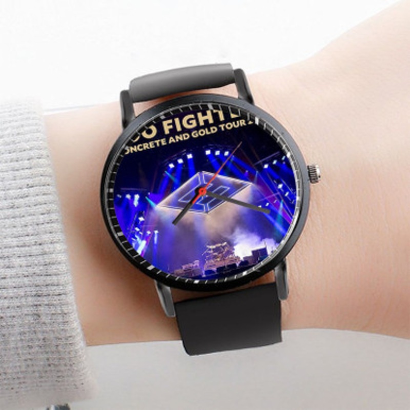 Pastele Foo Fighters Concrete and Gold 2018 Watch Custom Unisex Black Quartz Watch Premium Gift Box Watches