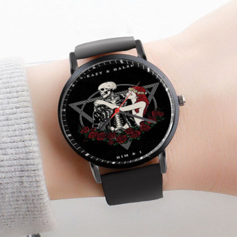 Pastele G Eazy and Halsey Watch Custom Unisex Black Quartz Watch Premium Gift Box Watches