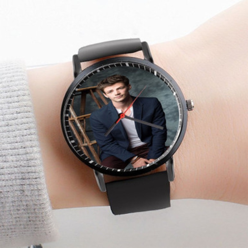 Pastele Grant Gustin Watch Custom Unisex Black Quartz Watch Premium Gift Box Watches