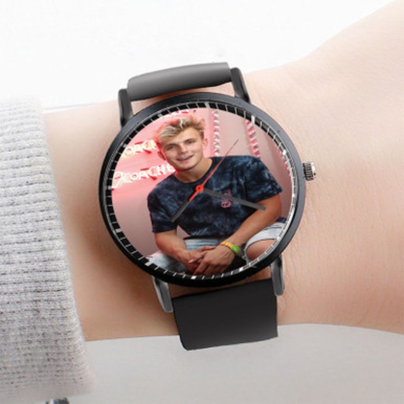 Pastele Jake Paul Art Watch Custom Unisex Black Quartz Watch Premium Gift Box Watches
