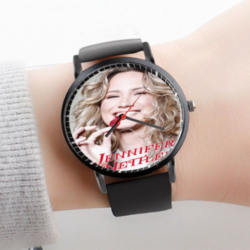 Pastele Jennifer Nettles Watch Custom Unisex Black Quartz Watch Premium Gift Box Watches