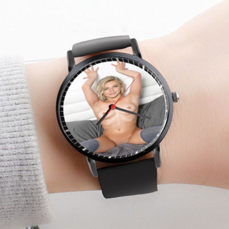 Pastele Julianne Hough Watch Custom Unisex Black Quartz Watch Premium Gift Box Watches