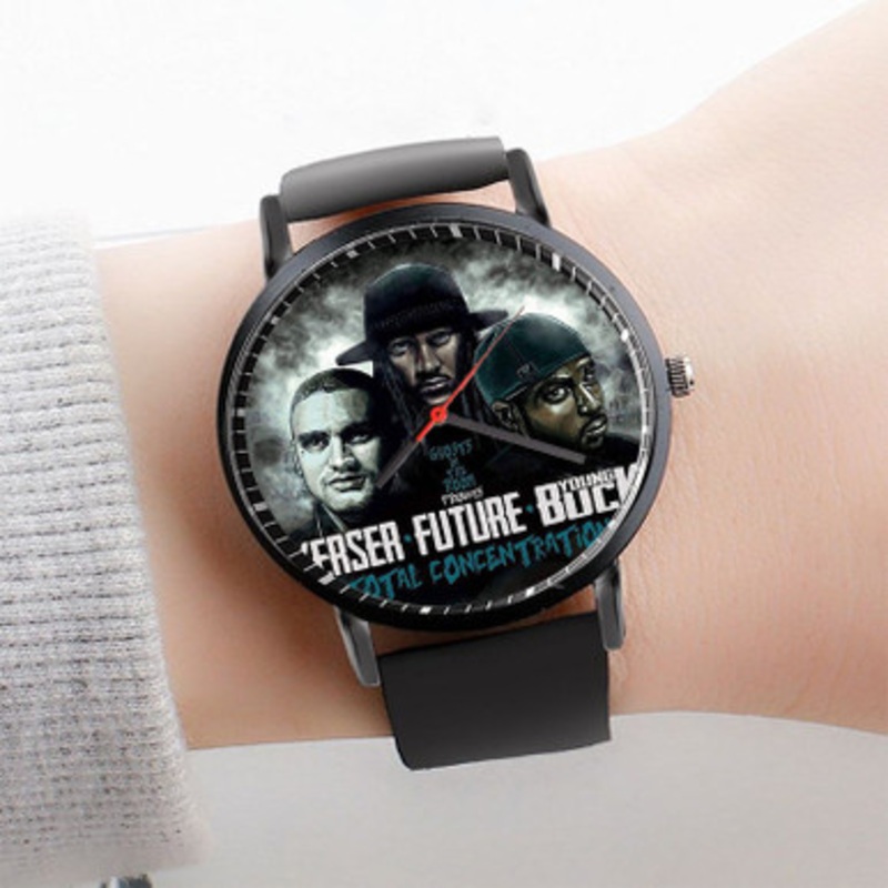 Pastele Kerser ft Future Young Buck Total Concentration Watch Custom Unisex Black Quartz Watch Premium Gift Box Watches