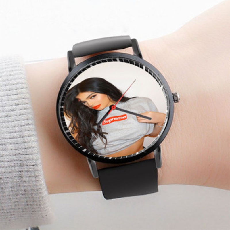 Pastele Kylie Jenner Art Watch Custom Unisex Black Quartz Watch Premium Gift Box Watches