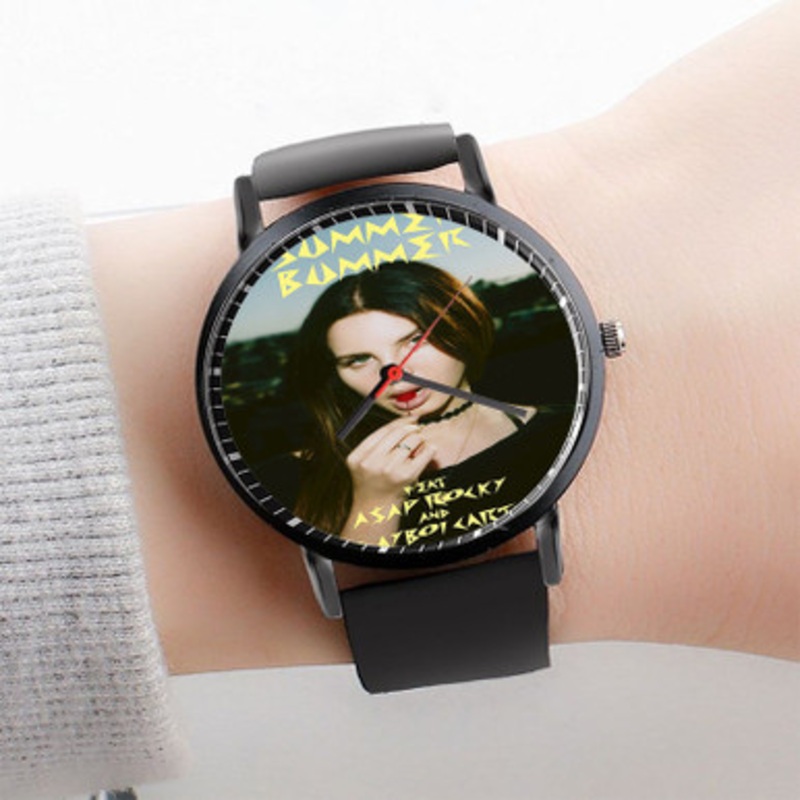 Pastele Lana Del Rey Summer Bummer Watch Custom Unisex Black Quartz Watch Premium Gift Box Watches
