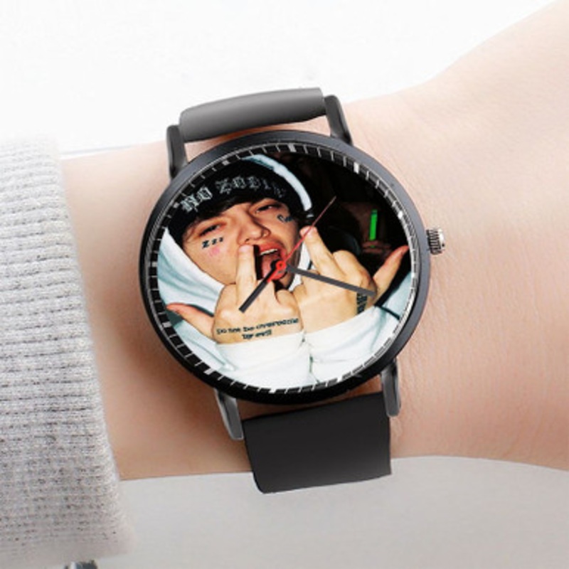 Pastele Lil Xan Watch Custom Unisex Black Quartz Watch Premium Gift Box Watches