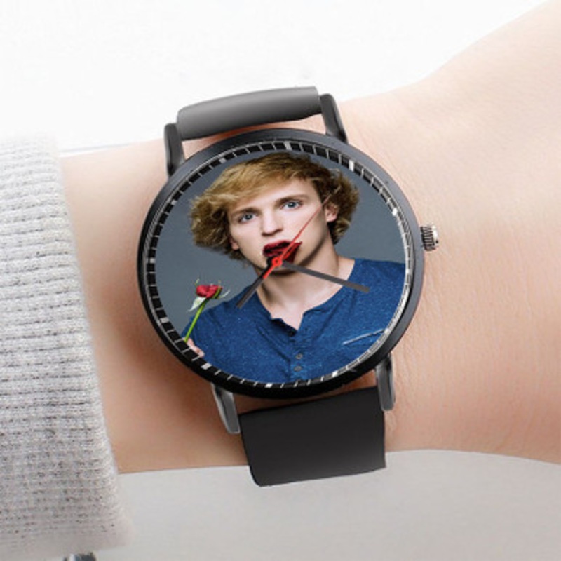 Pastele Logan Paul Arts Watch Custom Unisex Black Quartz Watch Premium Gift Box Watches