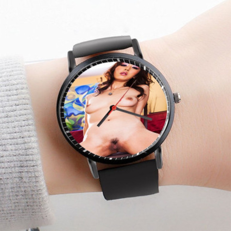 Pastele Marcia Hase Watch Custom Unisex Black Quartz Watch Premium Gift Box Watches