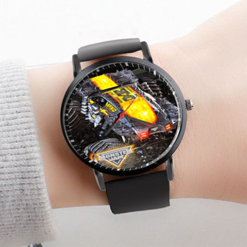 Pastele Max D Monster Jam Watch Custom Unisex Black Quartz Watch Premium Gift Box Watches