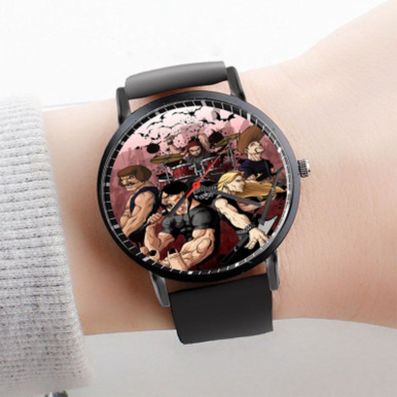 Pastele Metalocalypse Poster Wall Decor Watch Custom Unisex Black Quartz Watch Premium Gift Box Watches