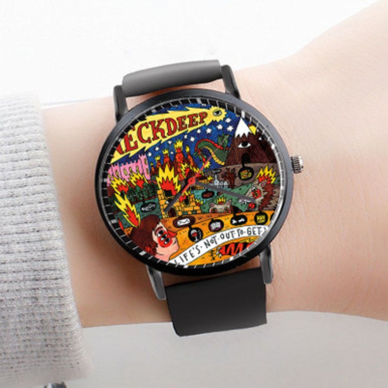 Pastele Neck Deep Life s Not Out to Get You Watch Custom Unisex Black Quartz Watch Premium Gift Box Watches