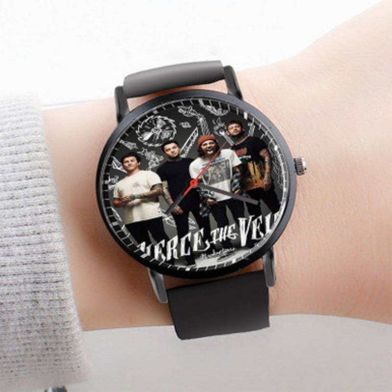 Pastele Pierce the Veil Watch Custom Unisex Black Quartz Watch Premium Gift Box Watches
