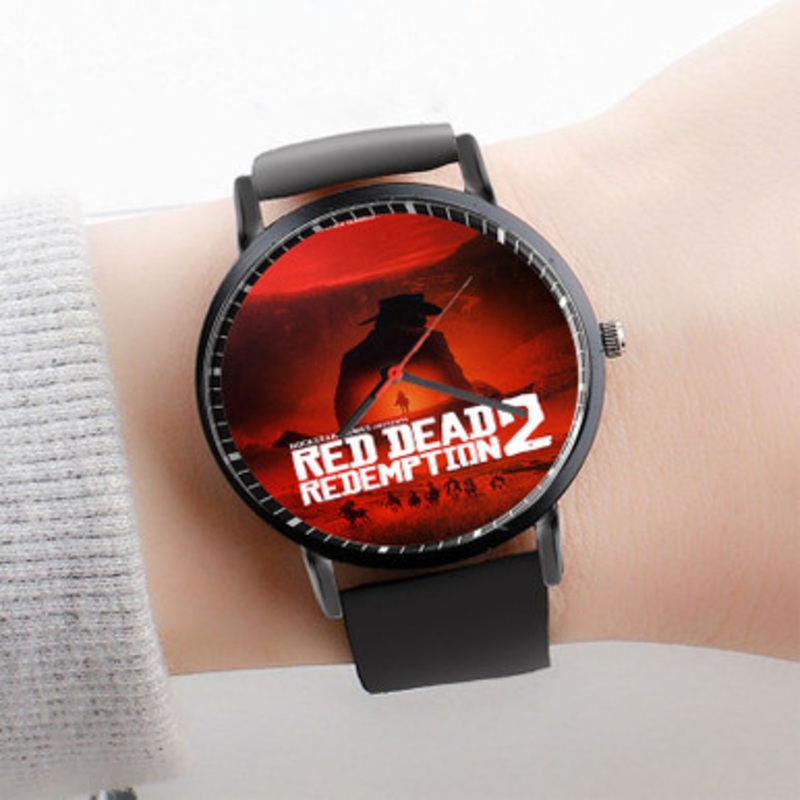 Pastele Red Dead Redemption 2 Watch Custom Unisex Black Quartz Watch Premium Gift Box Watches