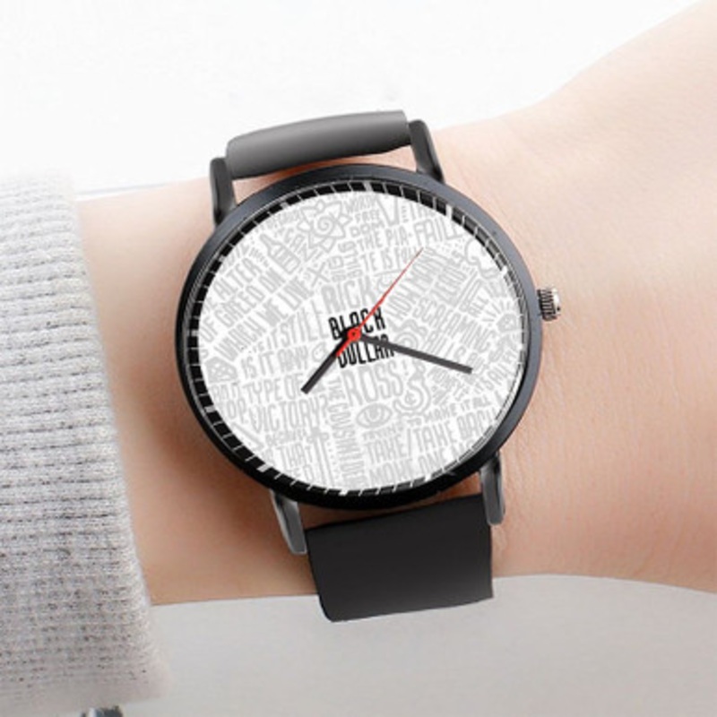 Pastele Rick Ross Black Dollar Watch Custom Unisex Black Quartz Watch Premium Gift Box Watches
