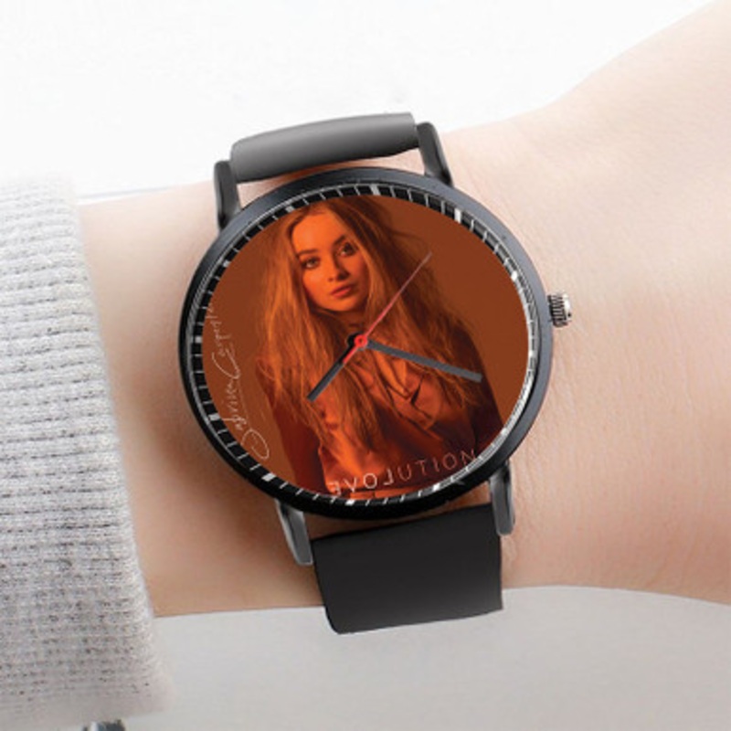 Pastele Sabrina Carpenter EVOLution Watch Custom Unisex Black Quartz Watch Premium Gift Box Watches