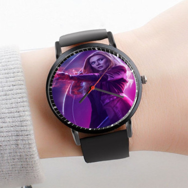 Pastele Scarlet Witch The Avengers Infinity War Watch Custom Unisex Black Quartz Watch Premium Gift Box Watches