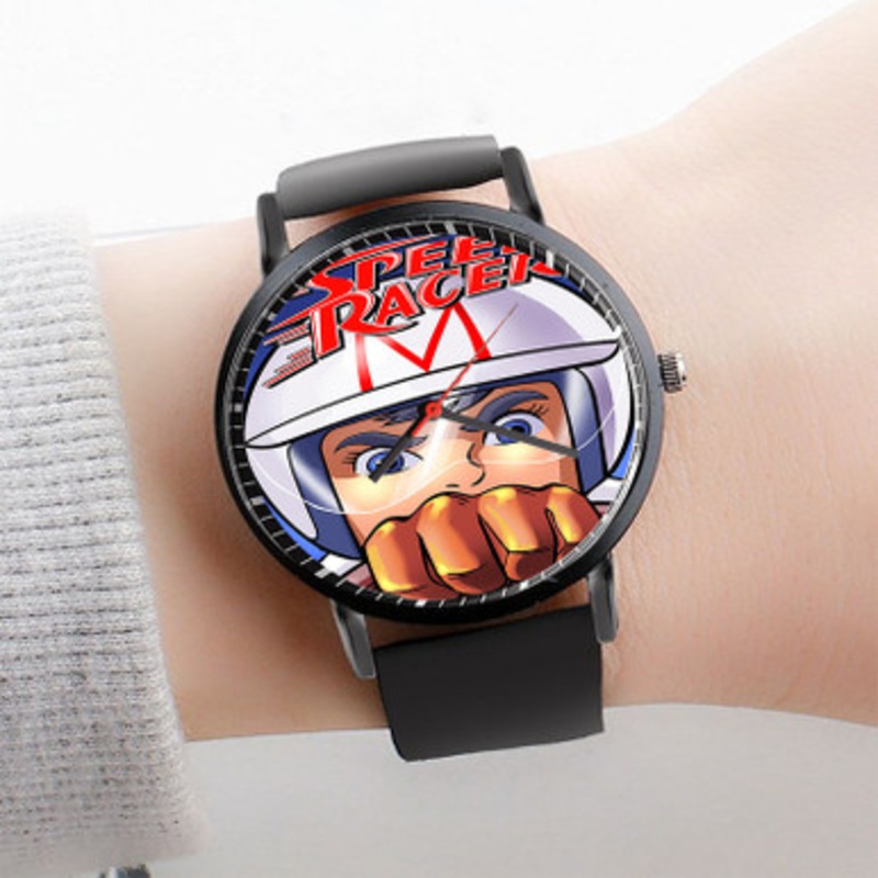 Pastele Speed Racer Watch Custom Unisex Black Quartz Watch Premium Gift Box Watches