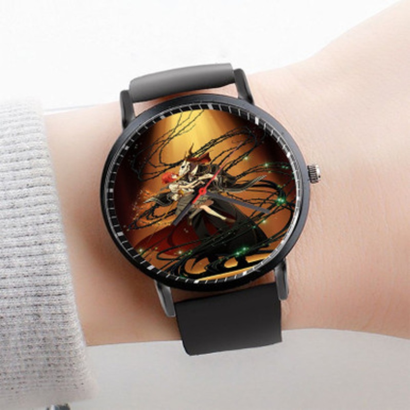 Pastele The Ancient Magus Bride Watch Custom Unisex Black Quartz Watch Premium Gift Box Watches