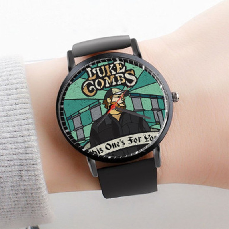 Pastele This One s for You Luke Combs Watch Custom Unisex Black Quartz Watch Premium Gift Box Watches