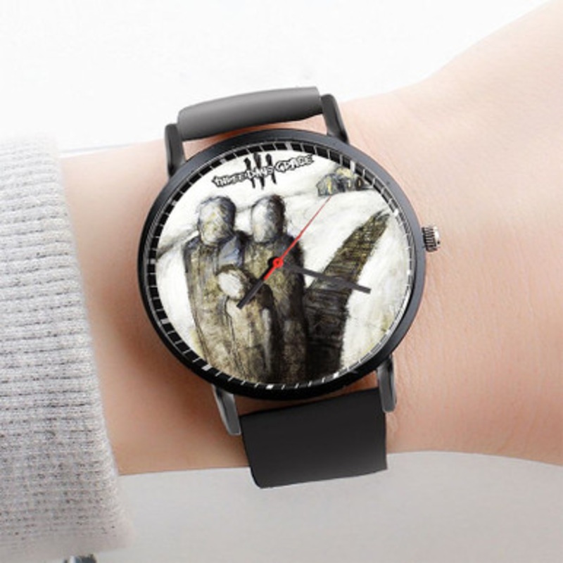 Pastele Three Days Grace Watch Custom Unisex Black Quartz Watch Premium Gift Box Watches