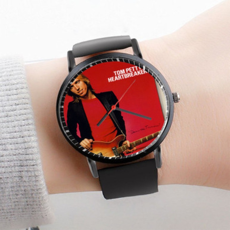 Pastele Tom Petty Watch Custom Unisex Black Quartz Watch Premium Gift Box Watches