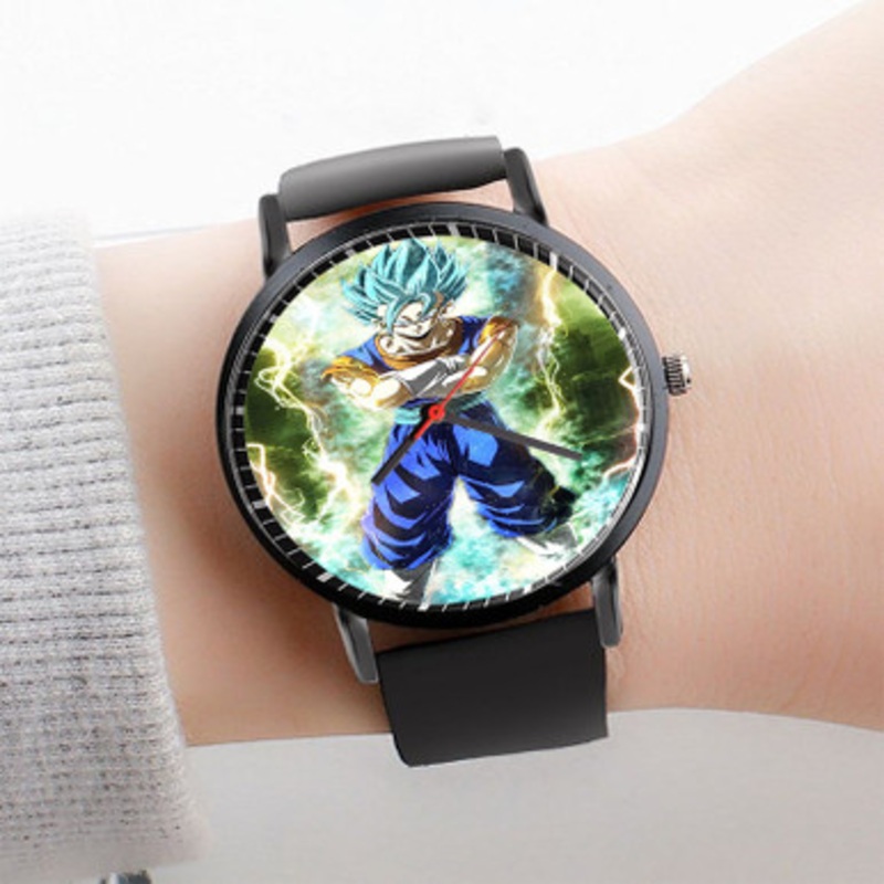 Pastele Vegito Super Saiyan Blue Dragon Ball Super Watch Custom Unisex Black Quartz Watch Premium Gift Box Watches