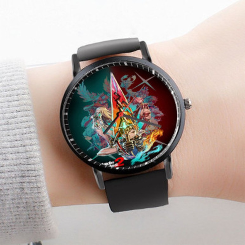 Pastele Xenoblade Chronicles 2 Watch Custom Unisex Black Quartz Watch Premium Gift Box Watches