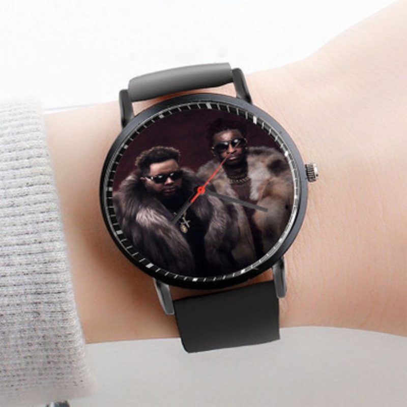 Pastele Young Thug Carnage Watch Custom Unisex Black Quartz Watch Premium Gift Box Watches