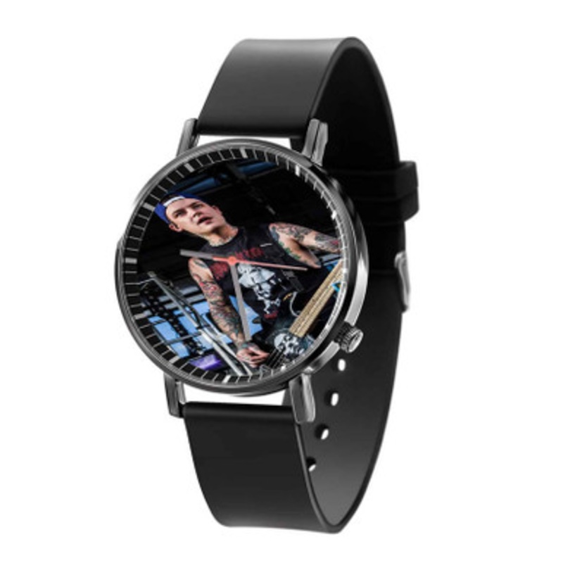 Ahren Stringer Art Black Quartz Watch Unisex With Premium Gift Box