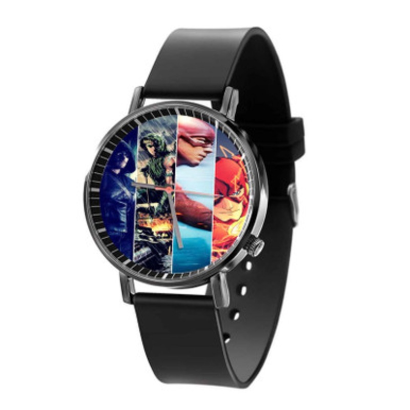 Arrow and The Flash Superhero Black Quartz Watch Unisex With Premium Gift Box