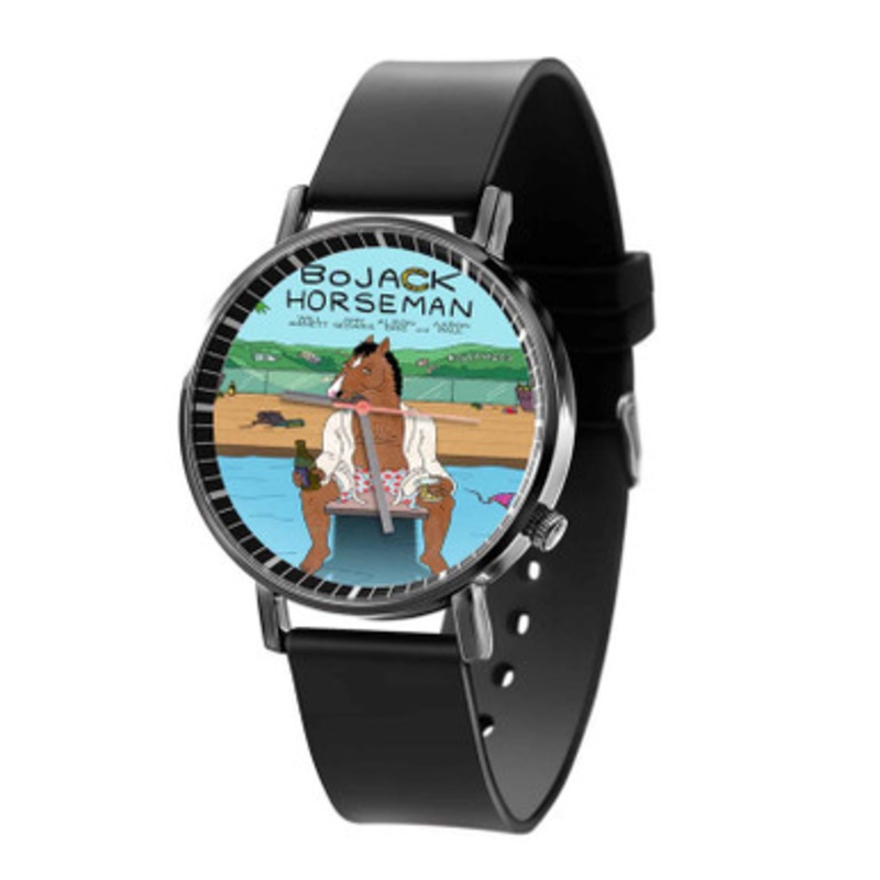 Bo Jack Horseman Swimming Black Quartz Watch Unisex With Premium Gift Box