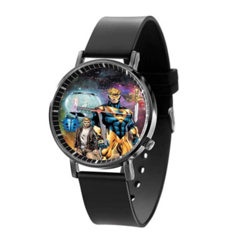 Booster Gold DC Comics Unisex Black Quartz Watch With Premium Gift Box
