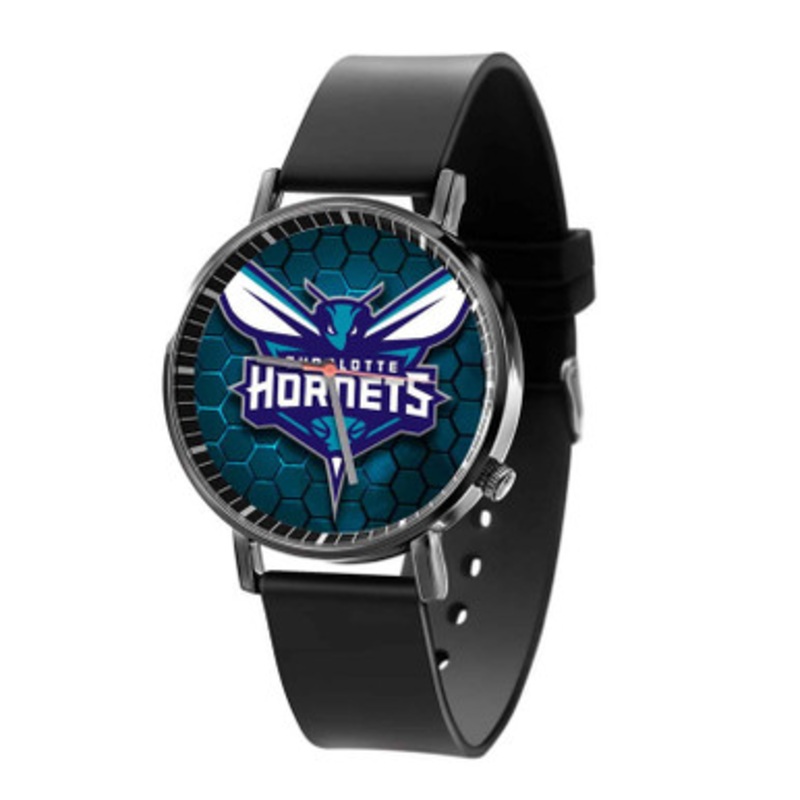Charlotte Hornets NBA Black Quartz Watch Unisex With Premium Gift Box