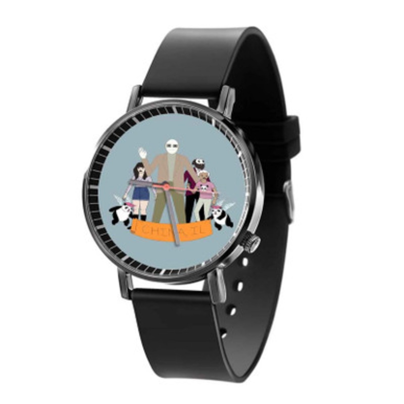 China IL Black Quartz Watch Unisex With Premium Gift Box