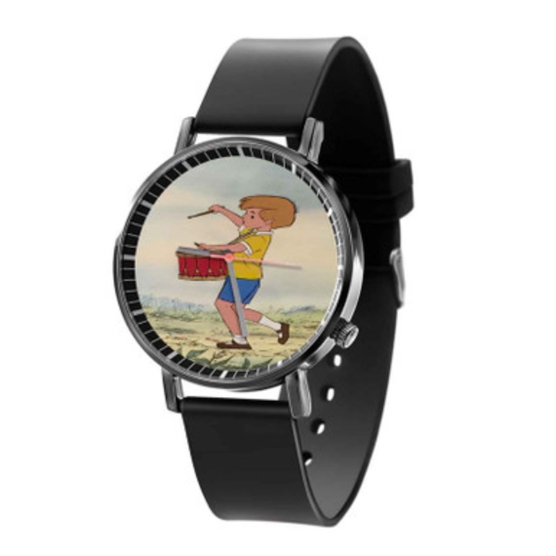Christopher Robin Winnie The Pooh Disney Unisex Black Quartz Watch With Premium Gift Box