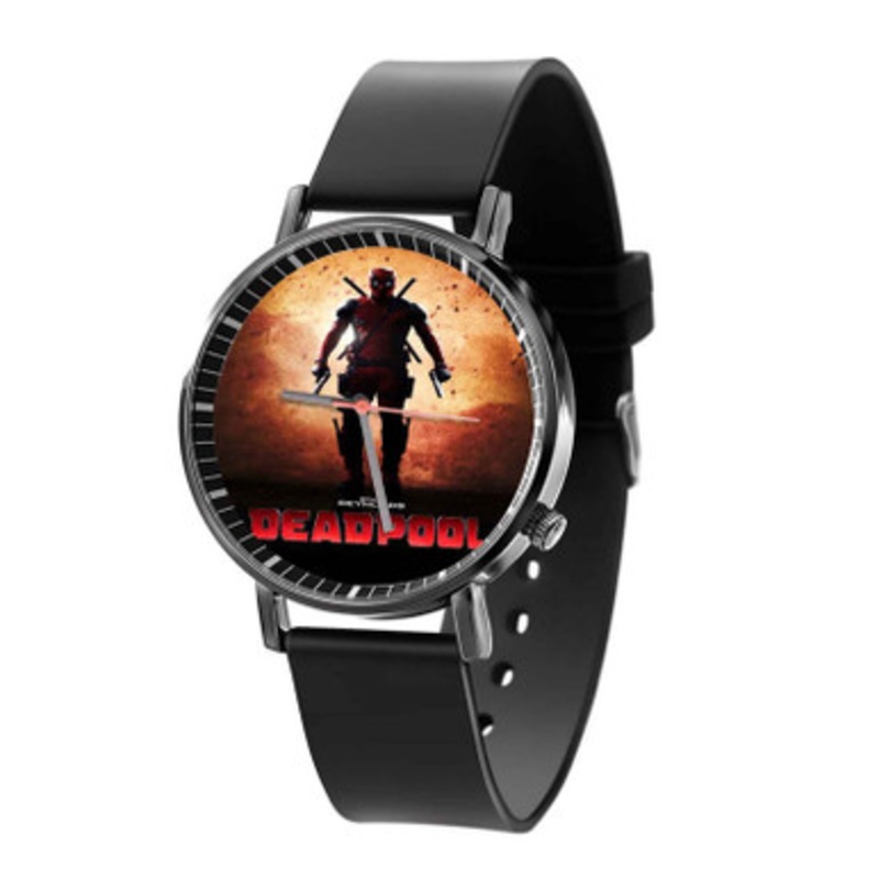 Deadpool Marvel Black Quartz Watch Unisex With Premium Gift Box