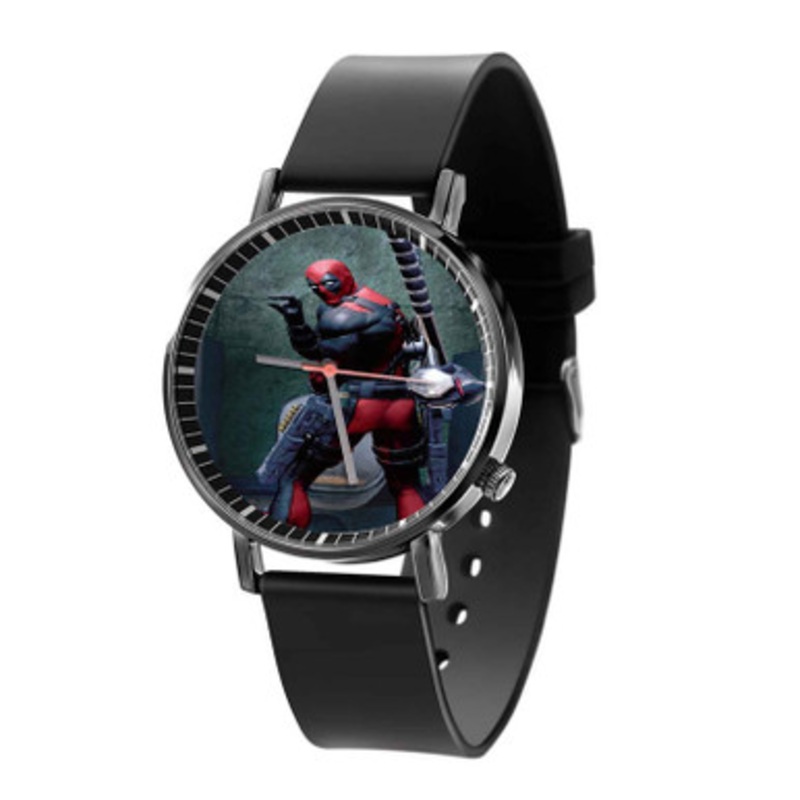 Deadpool Peeing Black Quartz Watch Unisex With Premium Gift Box