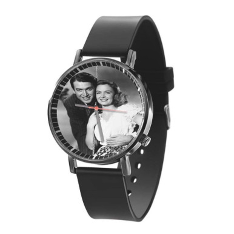 James Stewart and Donna Reed Black Quartz Watch With Premium Gift Box for Unisex