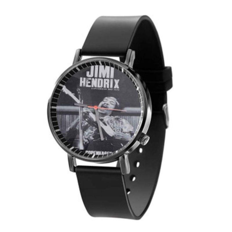 Jimi Hendrix Black and White Black Quartz Watch Unisex With Premium Gift Box