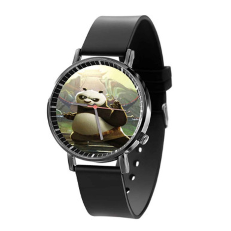 Kung Fu Panda Po Ready Fight Black Quartz Watch Unisex With Premium Gift Box