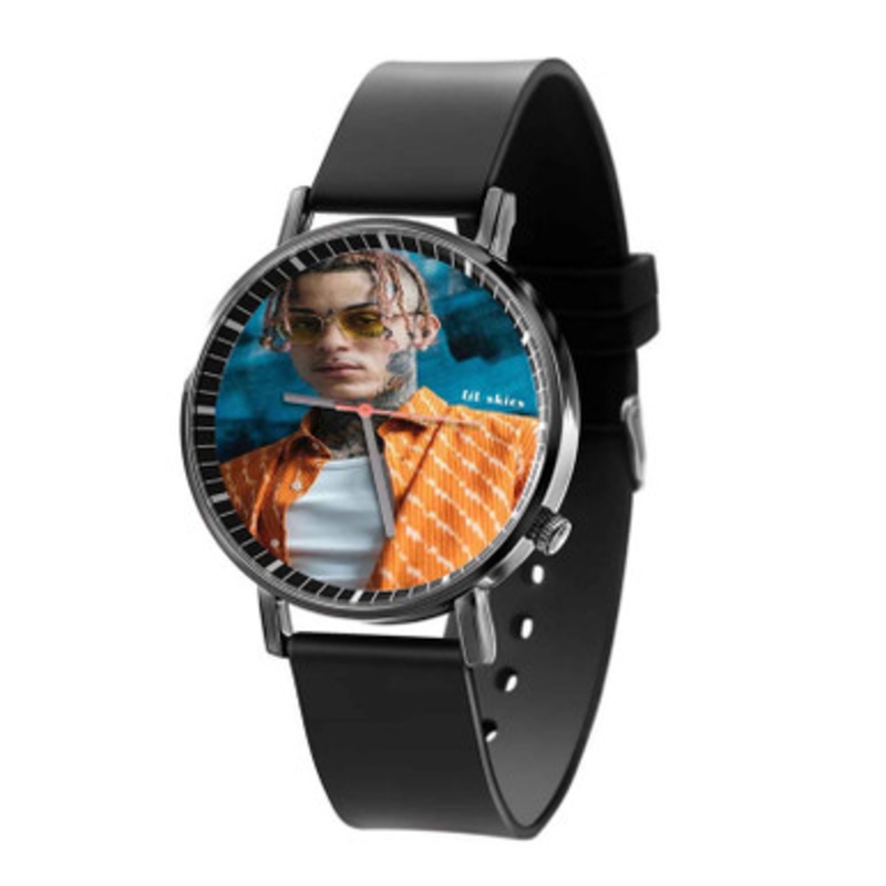 lil skies Newest Black Quartz Watch With Premium Gift Box for Unisex