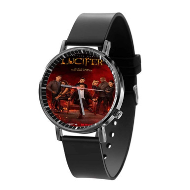Lucifer Black Quartz Watch With Premium Gift Box for Unisex