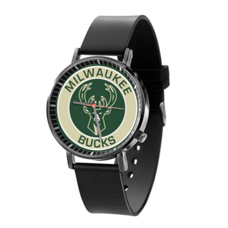 Milwaukee Bucks NBA Black Quartz Watch Unisex With Premium Gift Box