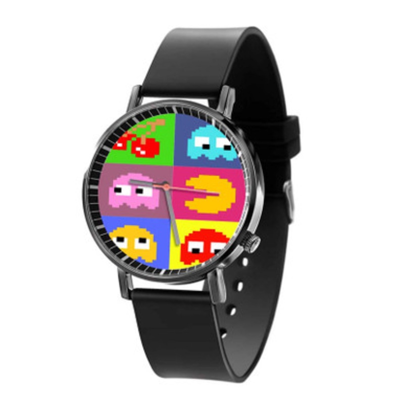 Pacman Pop Art Black Quartz Watch Unisex With Premium Gift Box
