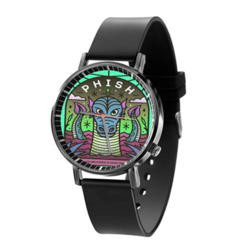 PHISH Black Quartz Watch With Premium Gift Box for Unisex