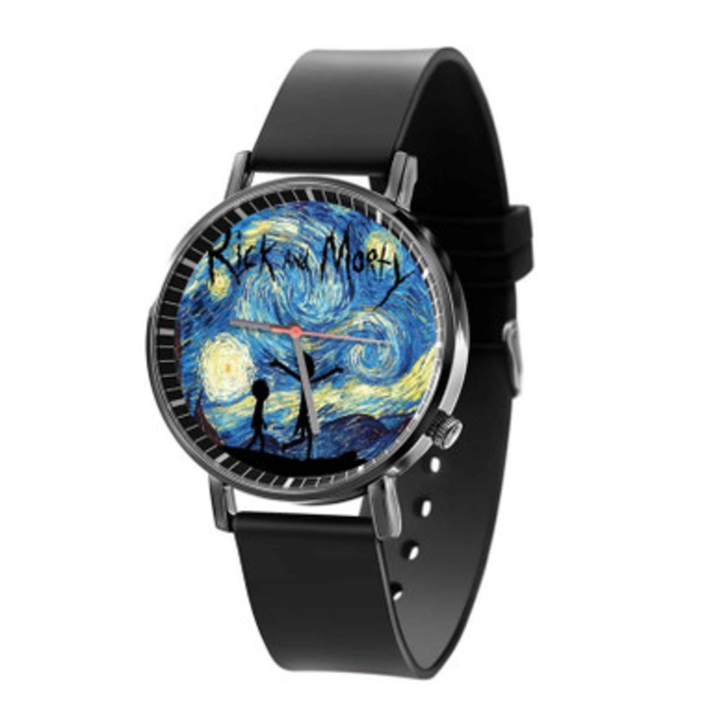 Rick and Morty Starry Night Unisex Black Quartz Watch With Premium Gift Box